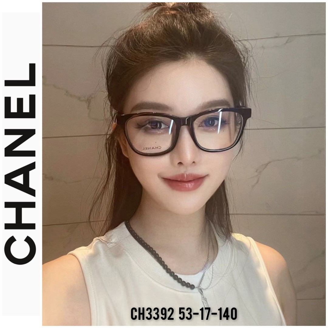 Shop CHANEL Square Eyeglasses (CH3392 C501) by n_o_o