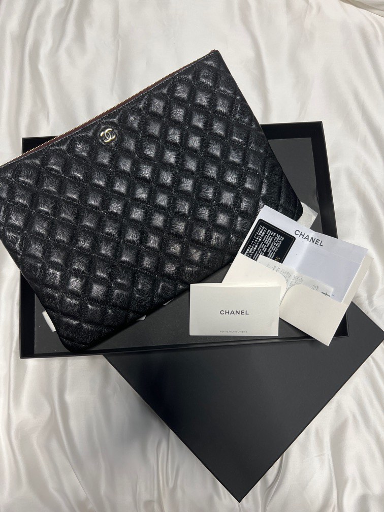Chanel classic large best sale pouch