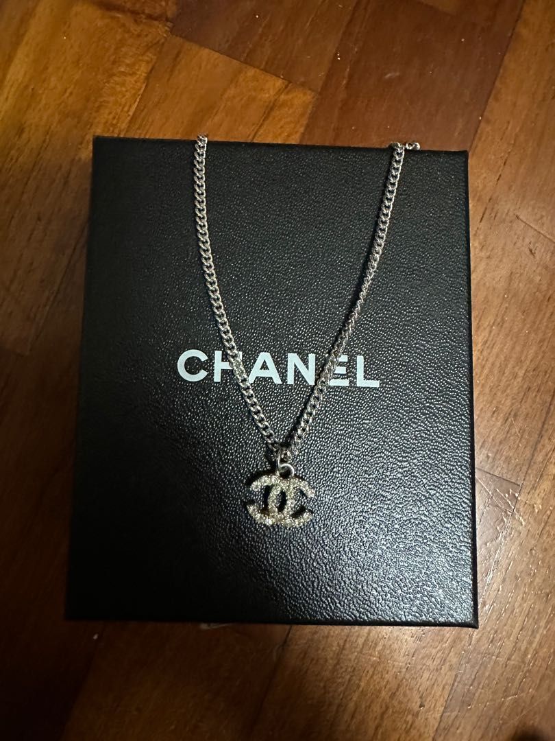 Sterling Silver Chanel Inspired Necklace  Jewels De Oro