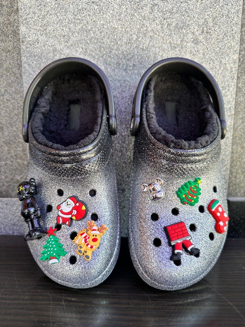 Glitter disney crocs top