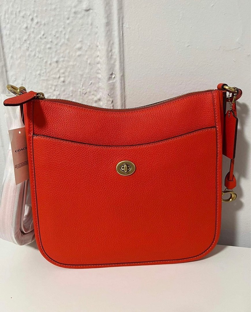 COACH Chaise Pebble Leather Crossbody, Luxury, Bags & Wallets on Carousell