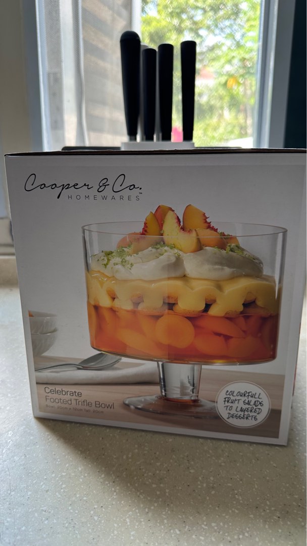 Copper and Co. Footed Trifle/ Fruit Bowl, Furniture & Home Living