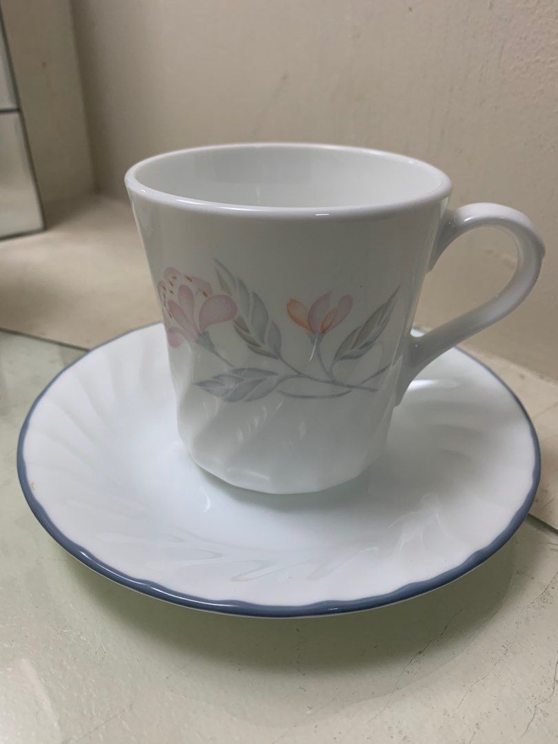 Corelle Cups and Saucers Plates / Platito ( 15 sets 30pcs available