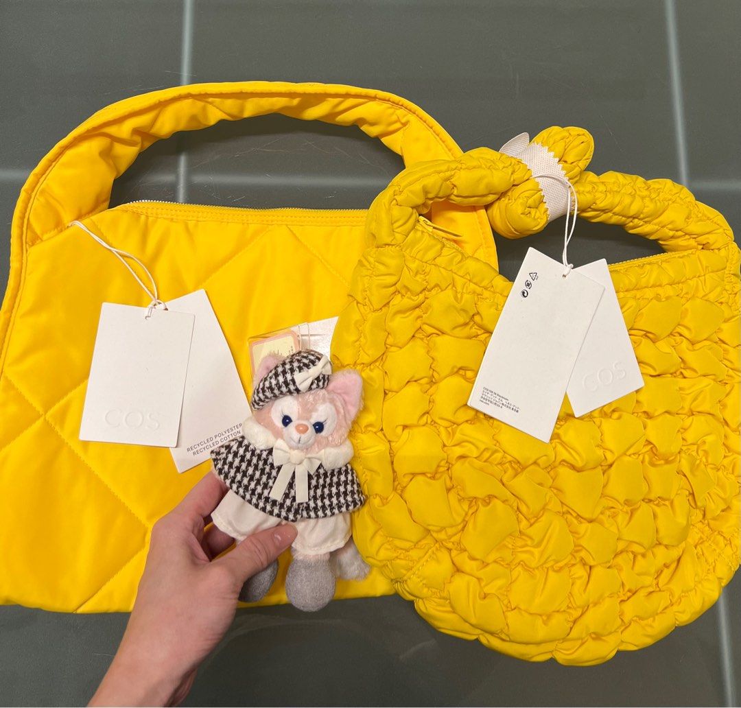 COS new yellow quilted bag, Women's Fashion, Bags & Wallets, Shoulder