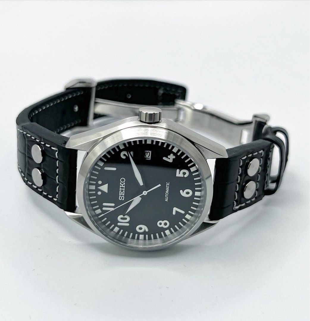 Custom Seiko Mod IWC Big Pilot 40mm, Men's Fashion, Watches & Accessories,  Watches on Carousell