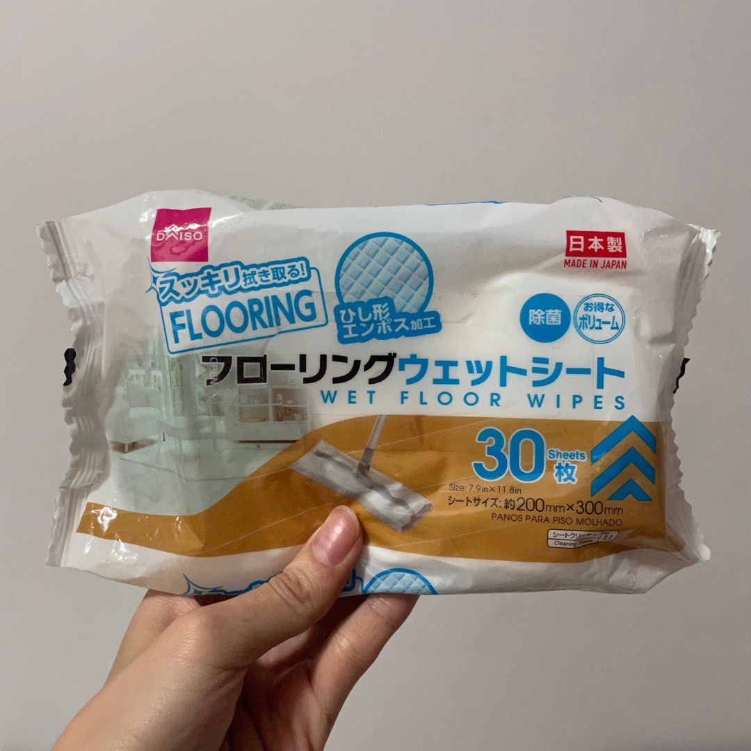 daiso wet drip floor wipes Furniture Home Living Cleaning