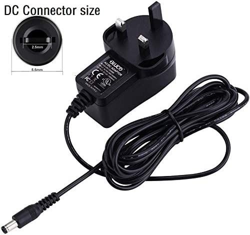 DC12V 1A CE Certificated UK Plug Power Adapter Switching Power Supply  Transformer with DC Jack 5.5*2.5mm,9.5 Feet/2.9 Meter Cable for CCTV Camera ,Router,Led Strip,Security Camera,Monitor,Black, Computers & Tech, Parts &  Accessories, Cables 