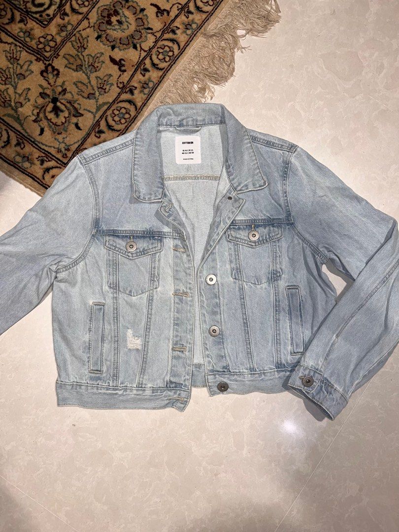 Washed jeans jacket store