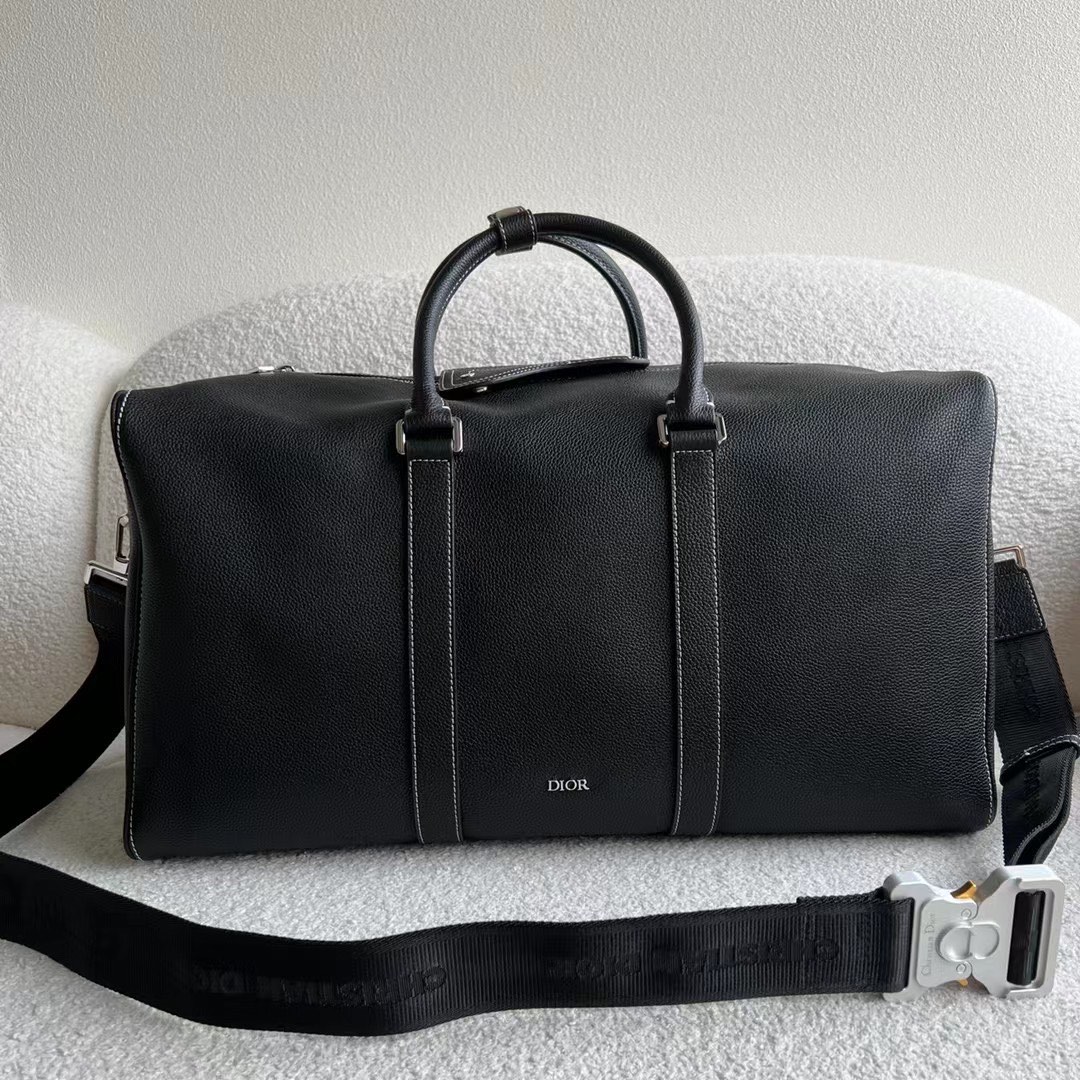 Dior Lingot 50 Duffle bag Beige and Black
