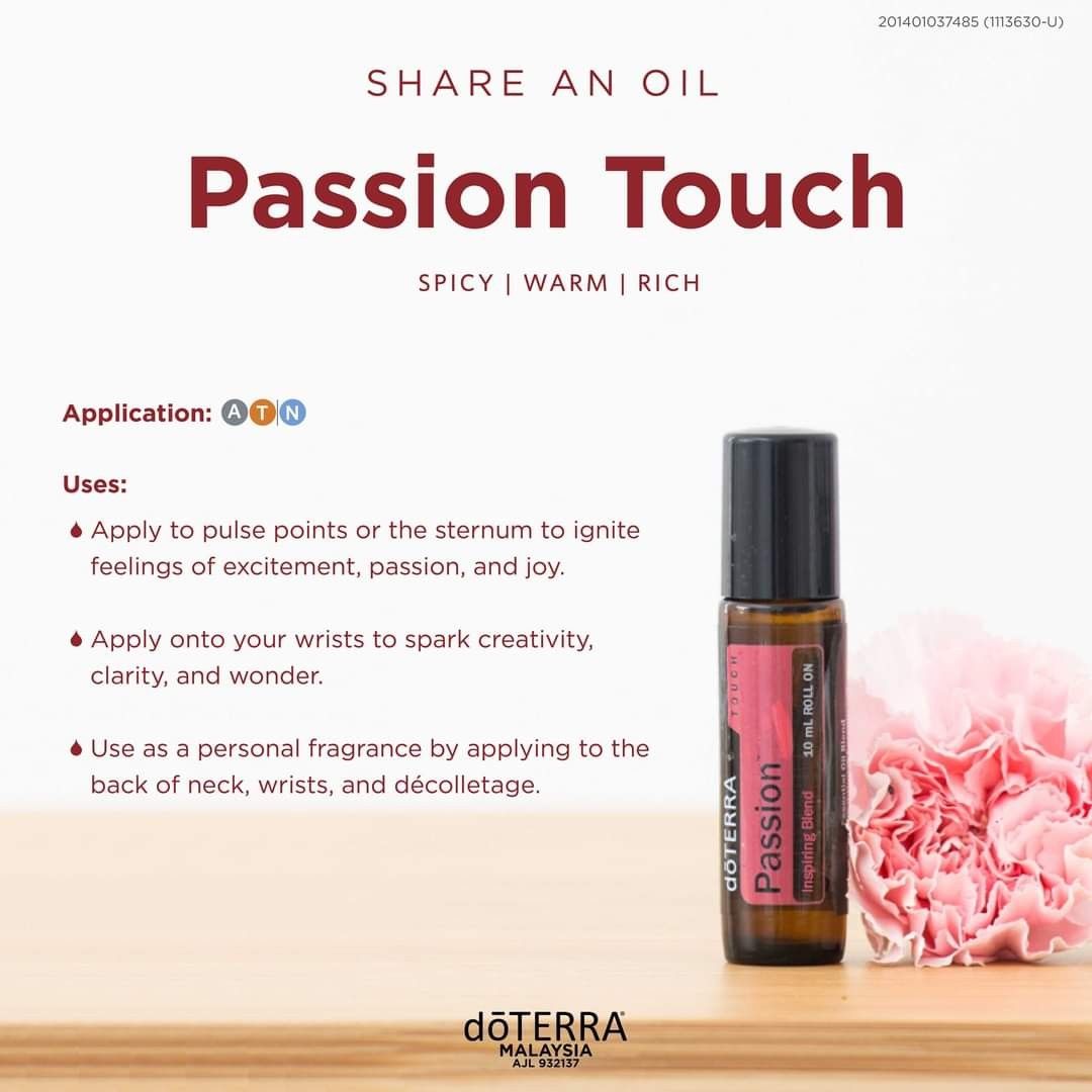 doTERRA Passion Console Peace Cheer Forgive Motivate Touch 10ml