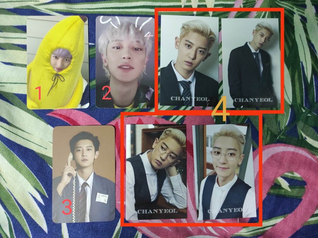 EXO CHANYEOL PHOTOCARDS (Category: K-Wave Merchandise) located in Caloocan City. Submitted by andreabaes4256 (Listing ID 1209415791, Image 1). Description: CHECK DESCRIPTION 1- 350 (not avail) 2&3- 200 4- 150 Mop: gcash mod: grab/lalamove/ggx/lbc.