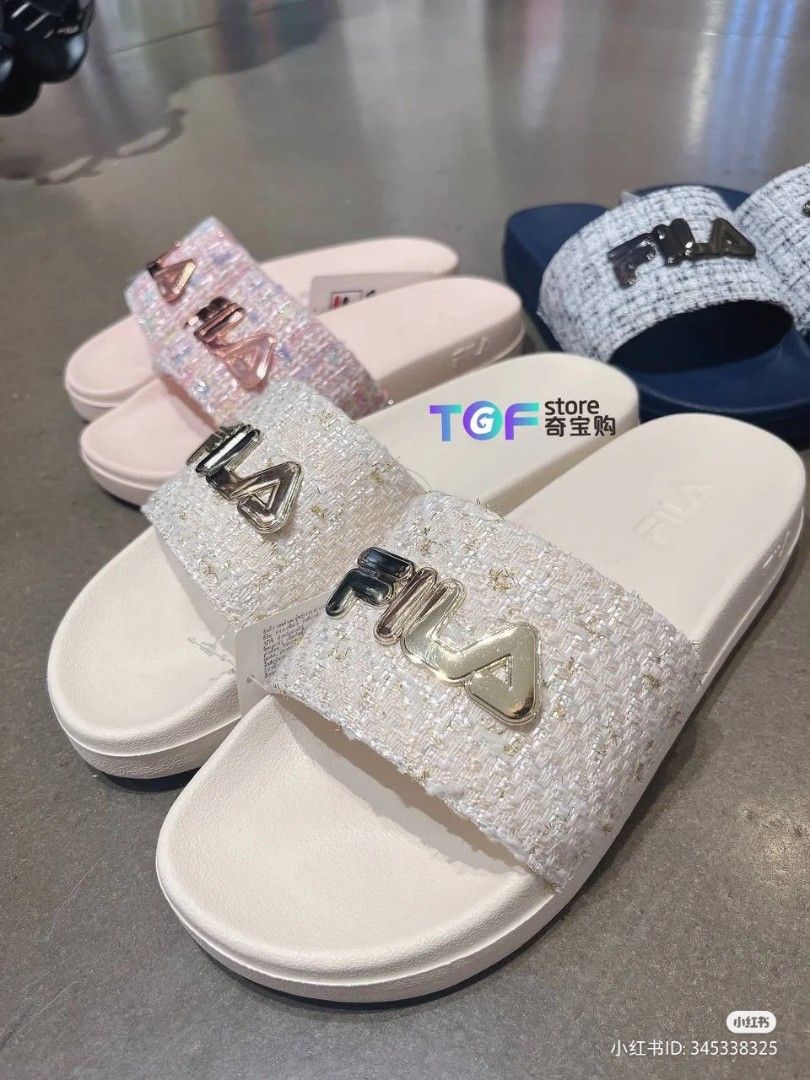 Fila best sale pink sliders