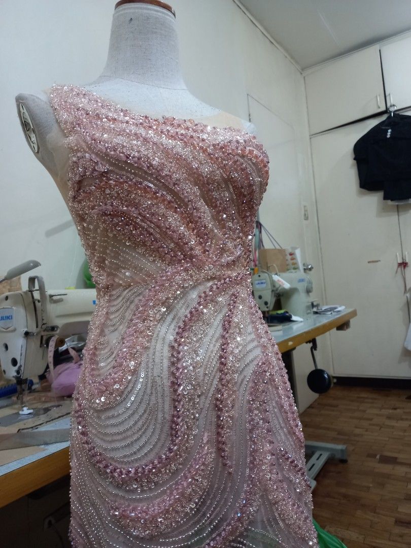 Fully beaded outlet evening gowns