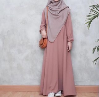 gamis polos dusty