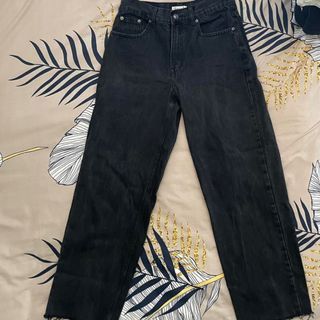 GLASSONS BLACK WIDE LEG JEANS
