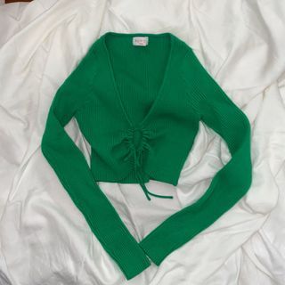 green long sleeve top