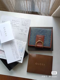 Gucci wallet, 8/10 con, receipt n box