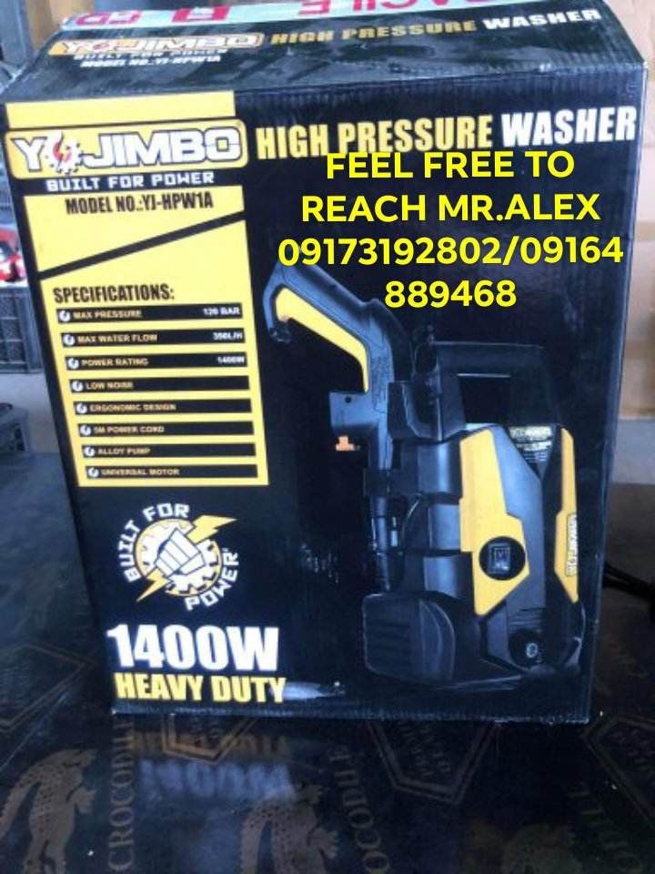 High Pressure Washer (Specs: MAXWATER FLOW 390L/H MAX PRESSURE 120 BAR ...