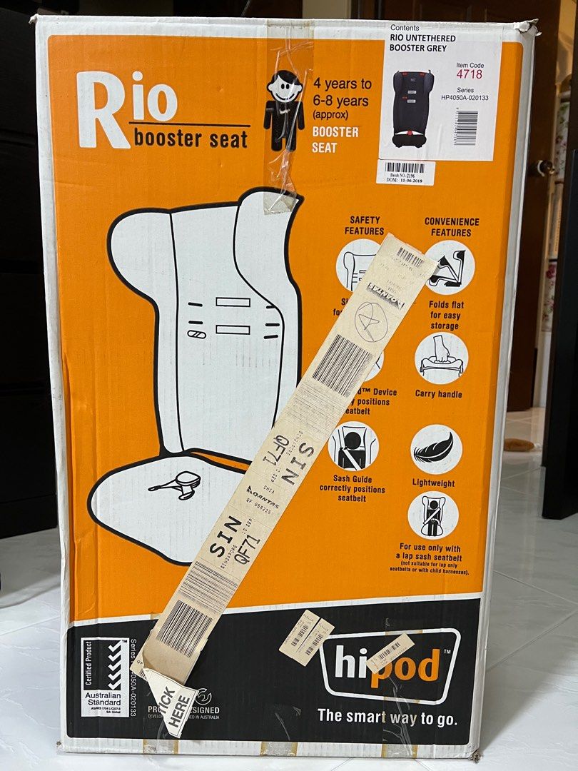 Hipod Rio Booster Seat, Babies & Kids, Going Out, Car Seats on Carousell