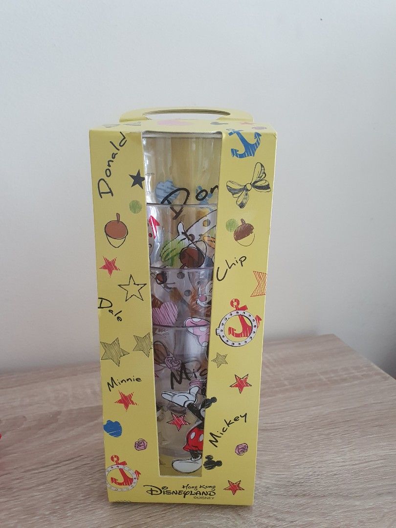 HKG Disneyland Cups (set of 4), Furniture & Home Living, Kitchenware