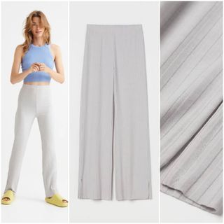 H&M Ribbed Grey Pants