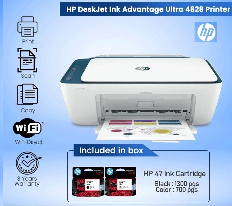 HP DeskJet Ink Advantage Ultra 4828 AIO (New), Computers & Tech ...