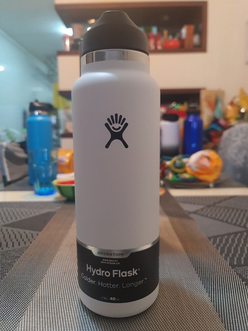 Hydro Flask WM Straw lid 40oz white Furniture Home Living