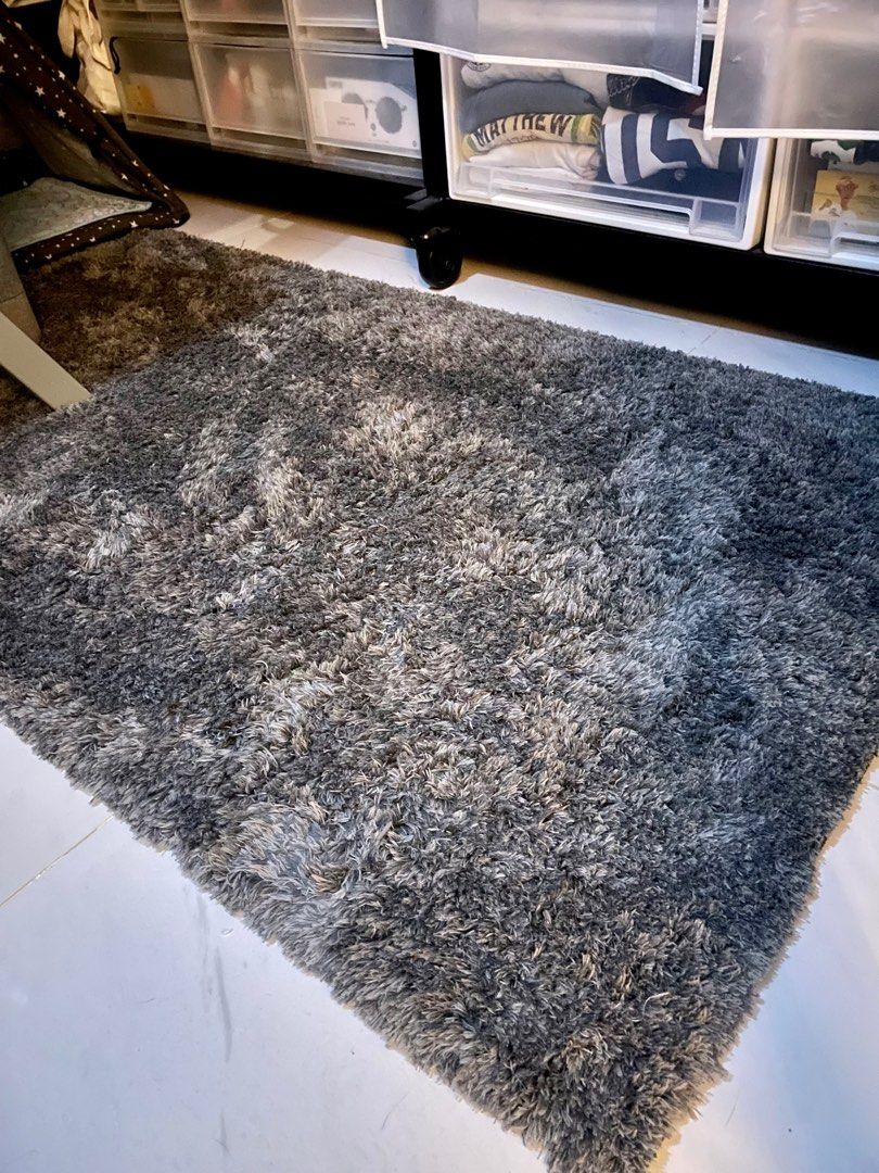 Ikea Carpet shaggy rug soft high pile, Furniture & Home Living, Home