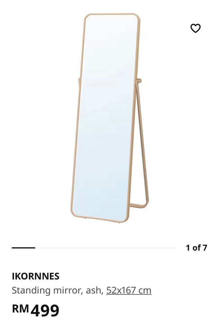 IKEA IKORNNES Standing Mirror, Furniture & Home Living, Home Decor