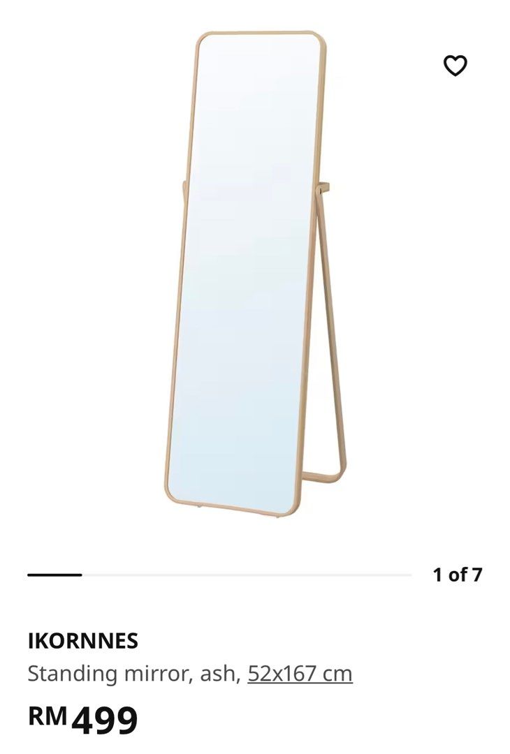 IKEA IKORNNES Standing Mirror, Furniture & Home Living, Home Decor