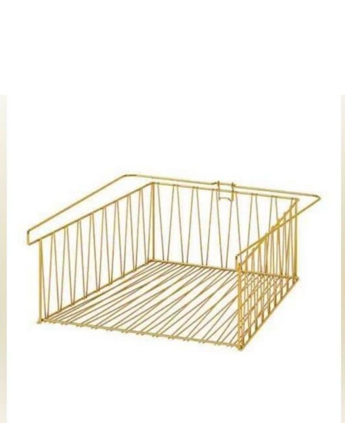 IKEA kallax gold hanging baskets, Furniture & Home Living, Home Decor