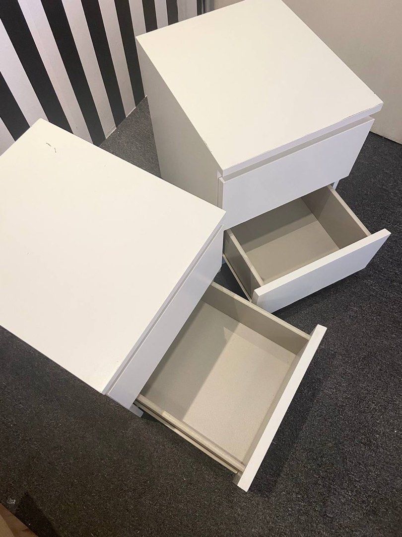 Ikea MALM bedside table drawers, Furniture & Home Living, Furniture