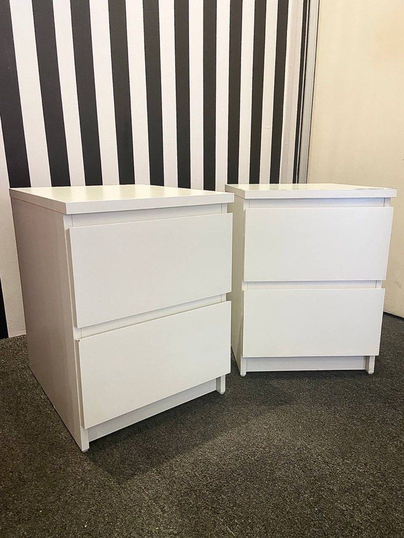 Ikea MALM bedside table drawers, Furniture & Home Living, Furniture