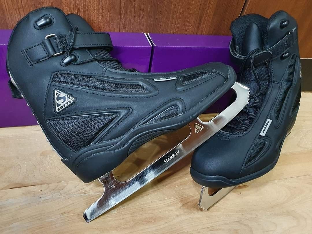 Jackson elite men s black ice skates boots size 8