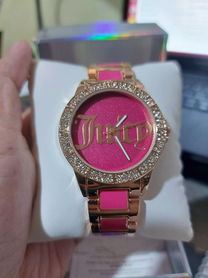 Juicy Couture Black Plastic Dress Watch