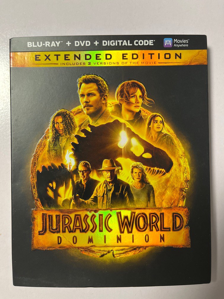 Jurassic World Dominion Blu-ray + Dvd Movie, Hobbies & Toys, Music ...