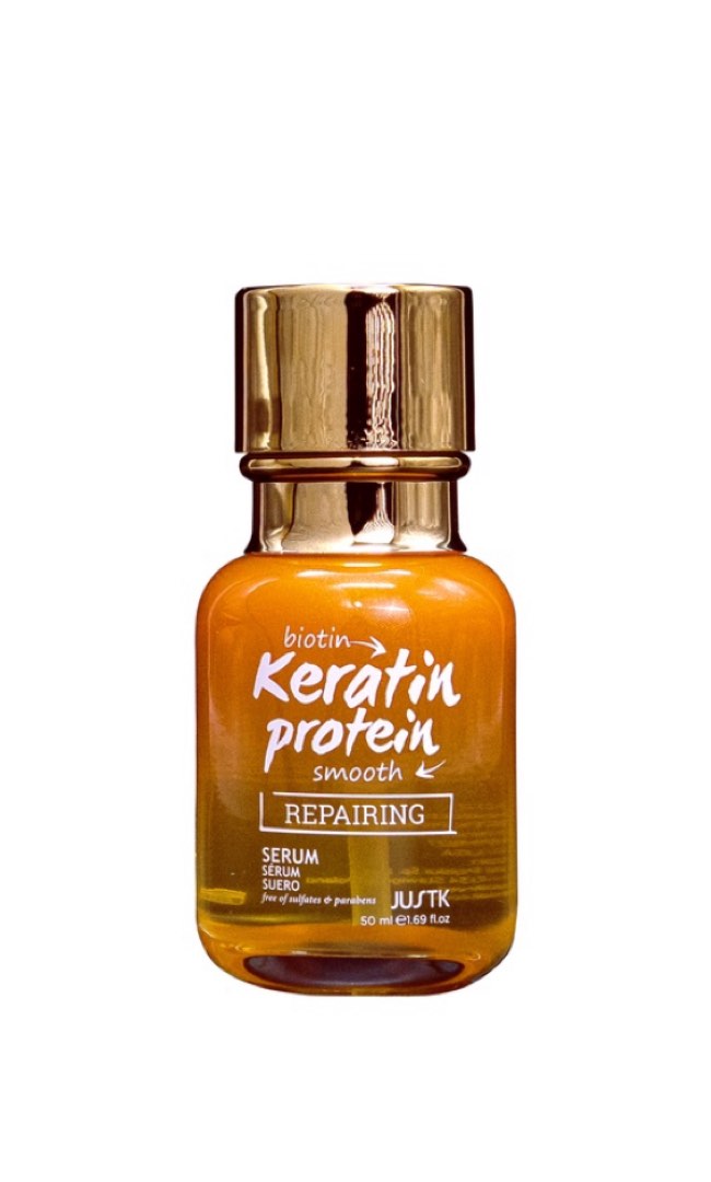 JUSTK keratin protein serum, Beauty & Personal Care, Hair on Carousell
