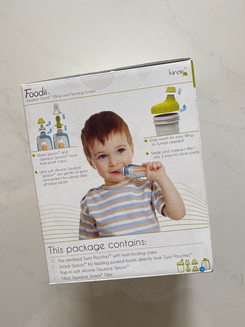 Kiinde Foodii Starter Kit Squeeze Bottle Solid Food kid