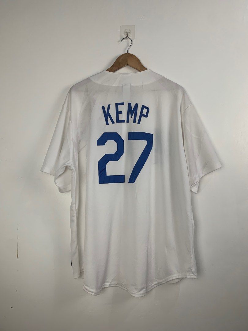 Shirts, Dodgers Jersey Grey Number 27 Kemp