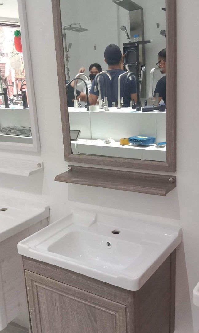 Lavatory with mirror, Furniture & Home Living, Bathroom