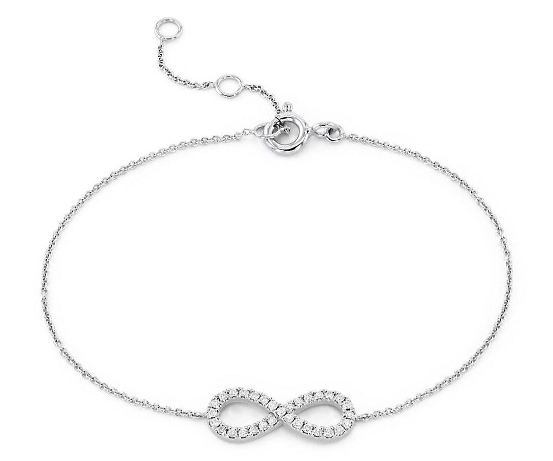 Lee Hwa Infinity Bracelet Full Pave Natural Diamonds 14 Karat