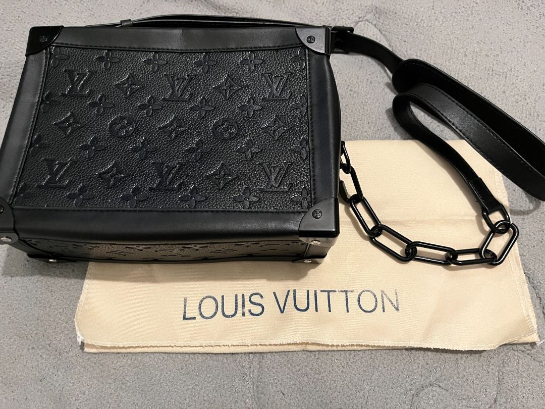 Louis Vuitton Soft Trunk Monogram Embossed Black in Taurillon Leather with  Black-tone - US