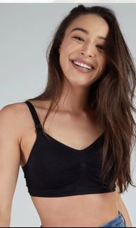 Lovemere seamless nursing bra in black or nude (Size L)