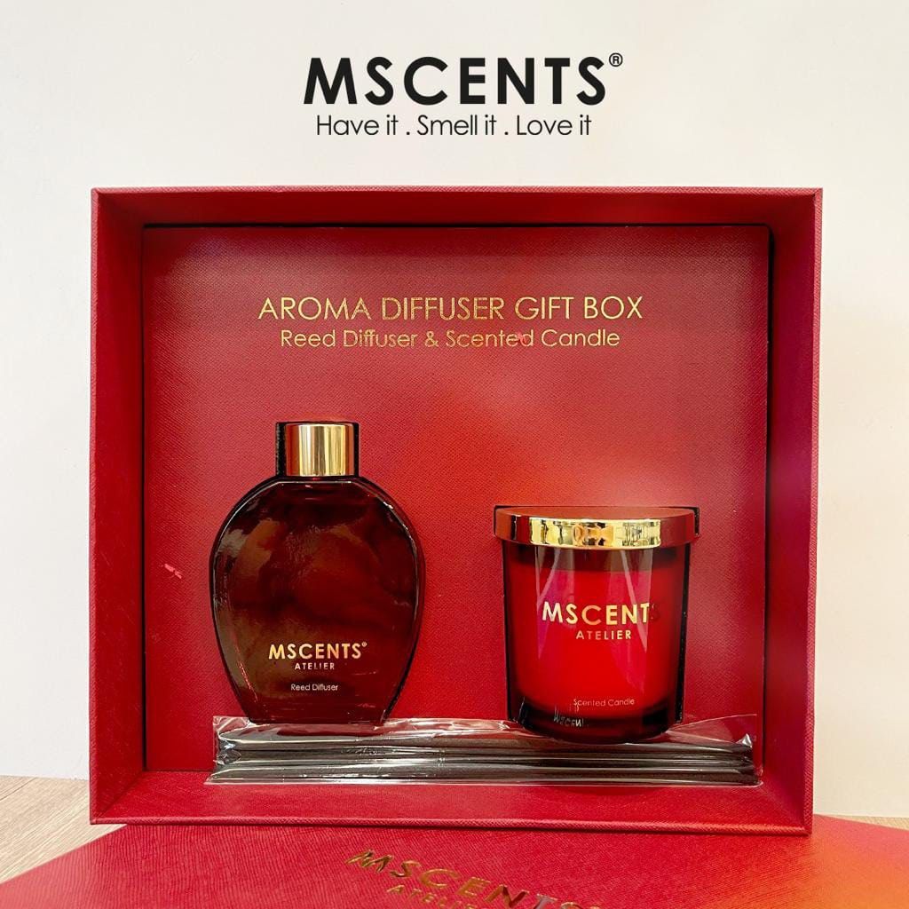 Luxury Reed Diffuser 100ml + 150g Candle in a Finish in Gold touch