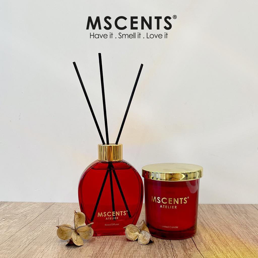 Luxury Reed Diffuser 100ml + 150g Candle in a Finish in Gold touch