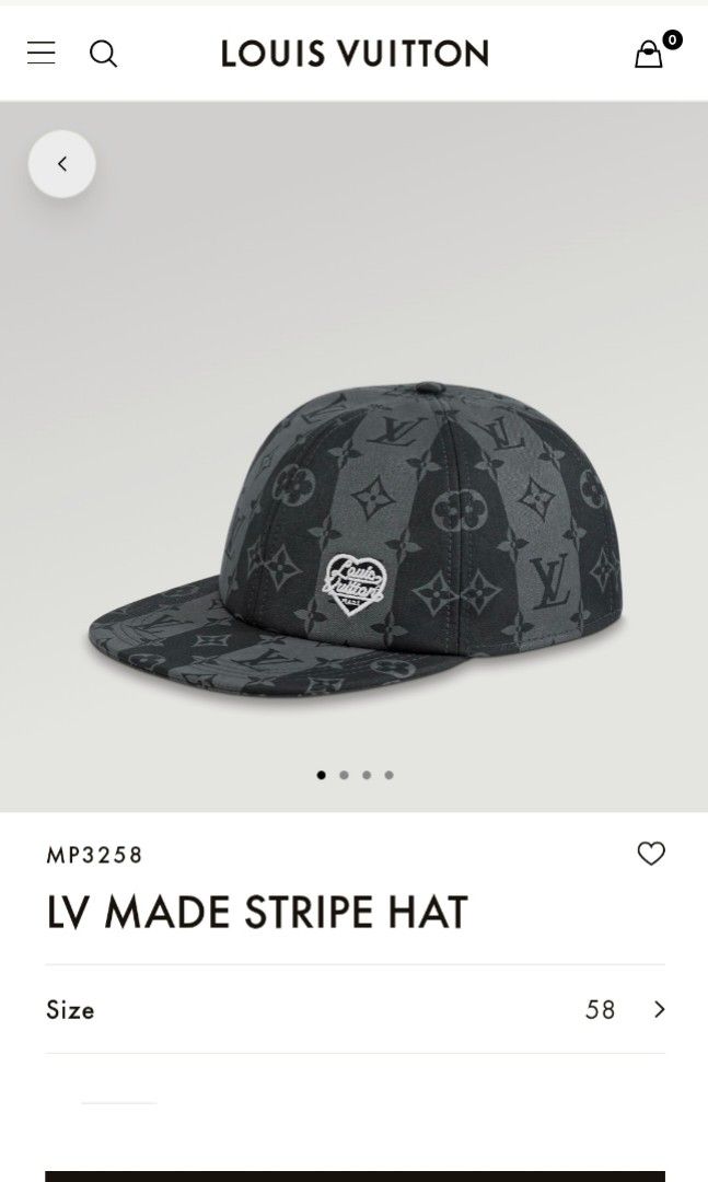 Louis Vuitton x Nigo LV Made Stripe Hat Gray