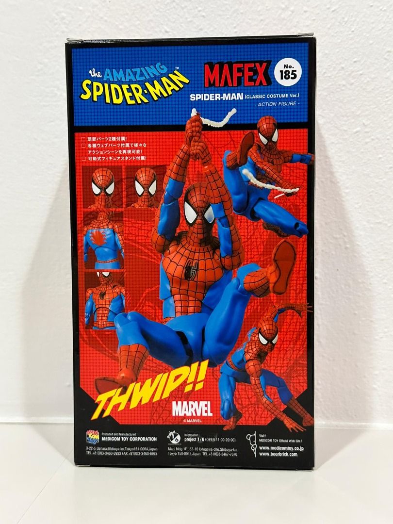 IN-STOCK) CT Toys Mafex 185 Classic Costume Spiderman (US SELLER