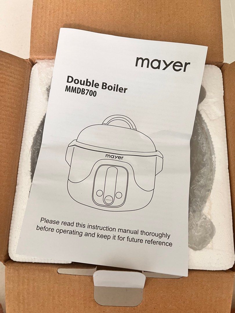 Mayer 0.7L Double Boiler, TV & Home Appliances, Kitchen Appliances