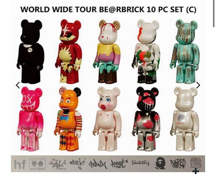 MEDICOM TOY - BE@RBRICK BWWT WORLD 100% 10体セット 全新MEDICOM BE@RBRICK 100% BEARBRICK WORLD WIDE TOUR BWWT 10