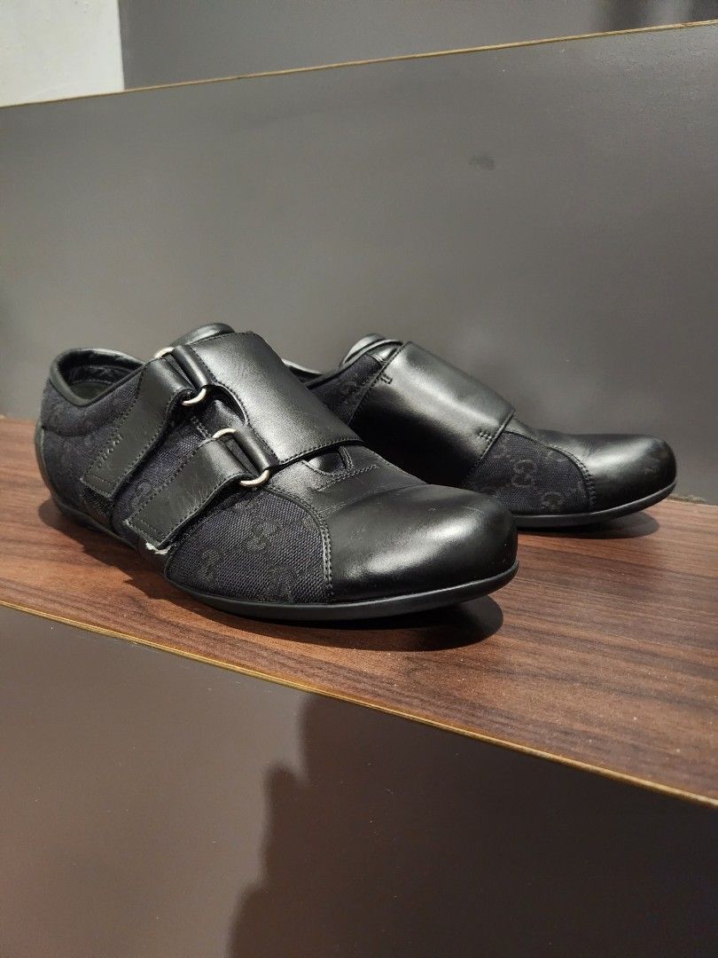 Men s Gucci Velcro Leather Shoes